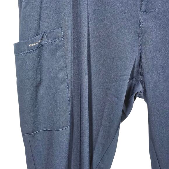 HH by Healing Hands Men's Ryan Zip Fly Slim Fit Scrub Pant in Navy Size XL NWT - Picture 5 of 13